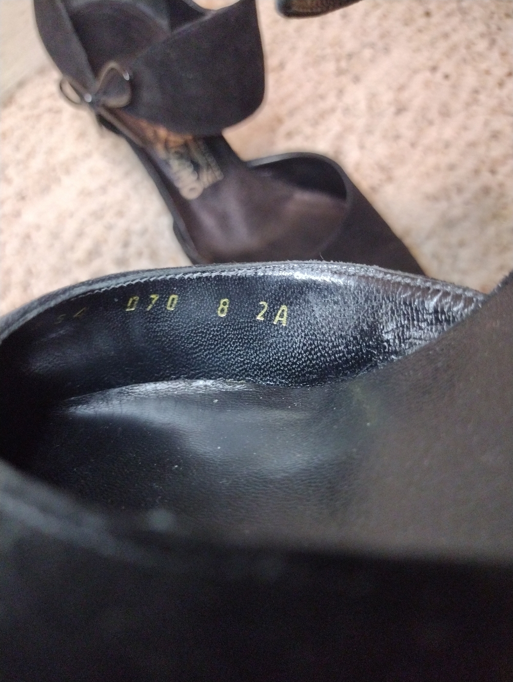 Salvatore Ferragamo Brigida Vintage Black Suede/Patent Leather Pointed Toe Pumps - Picture 6 of 9